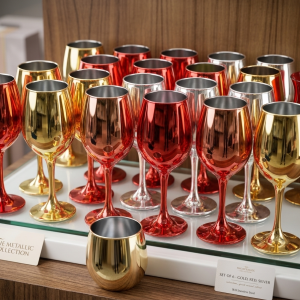 Premium Metallic Design Glass (Combo3pcs)