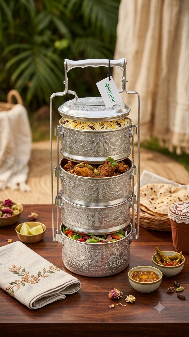 Thailand Aluminum 4 Bati Tiffin Box