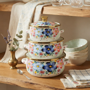 Golden Bloom Enamel Set